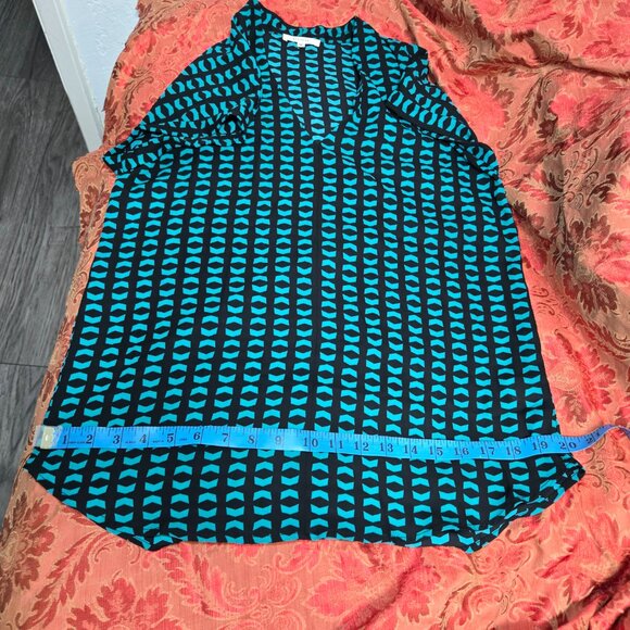Pleione Teal & Black Blouse SP – Easy, Chic & Versatile - Picture 6 of 7